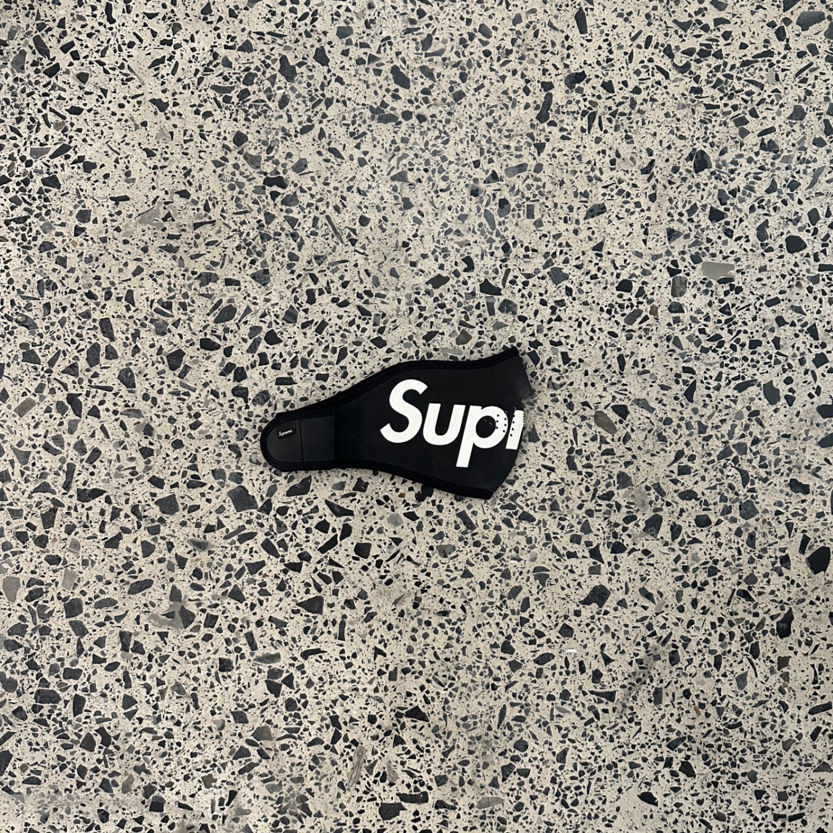 Supreme Logo Facemask Black