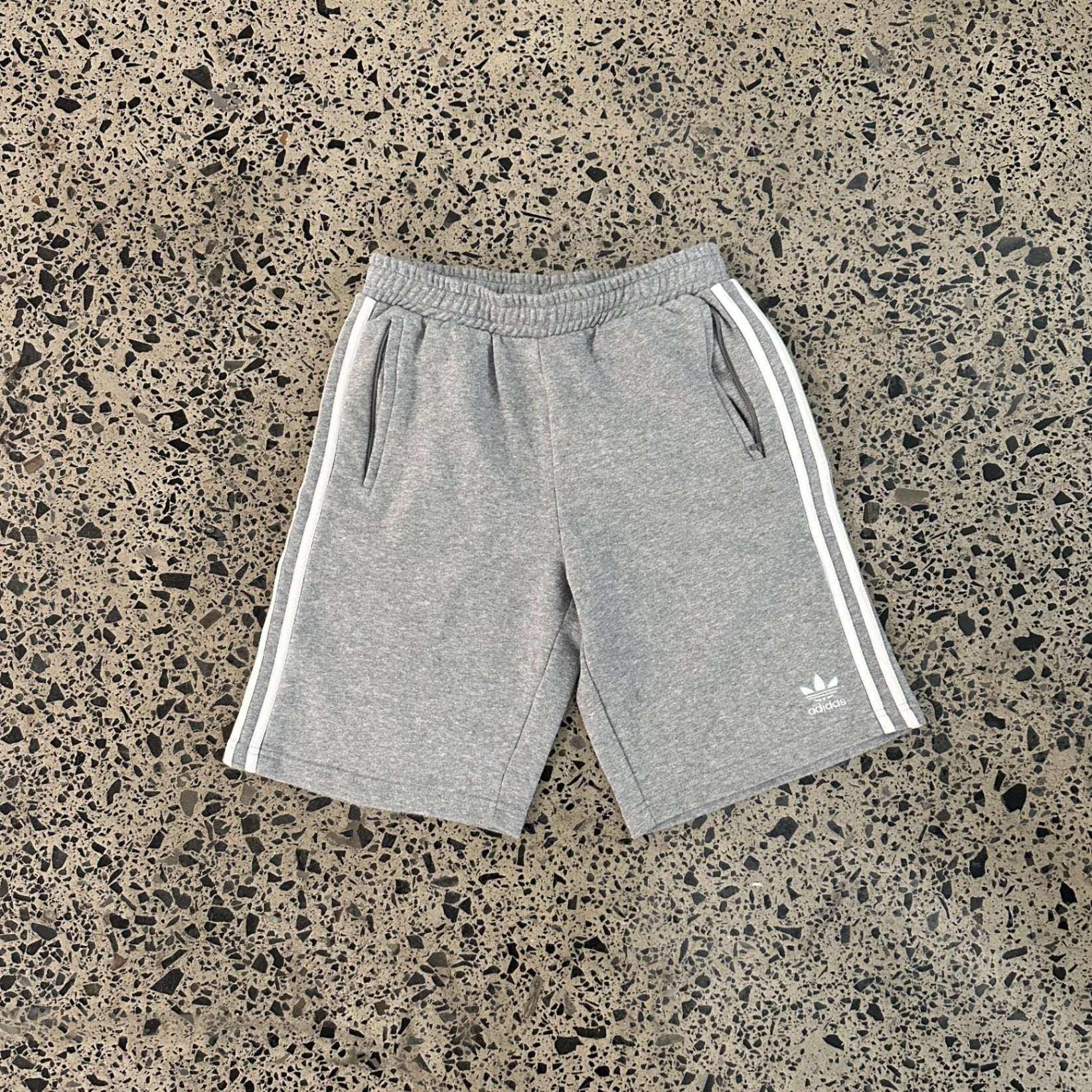 adidas Originals 3 Stripes Zip Pocket Shorts Grey