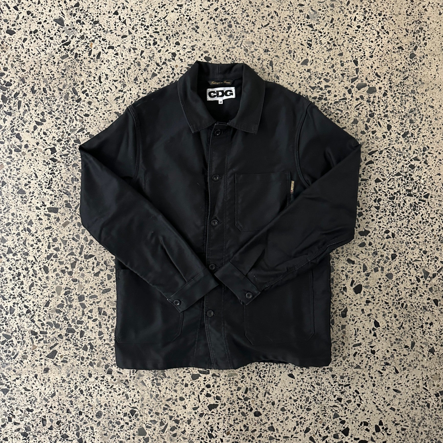 CDG Le Laboureur Short Work Jacket Black