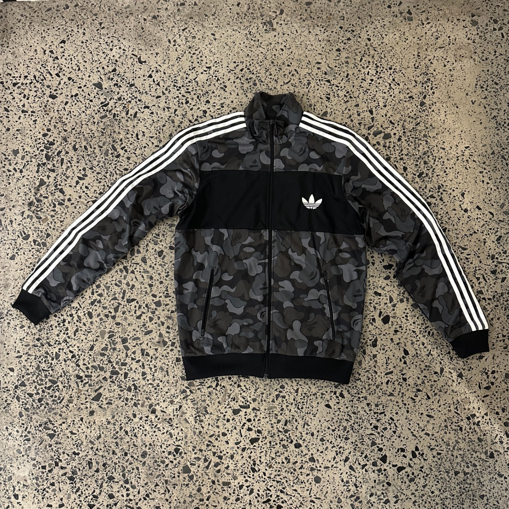 BAPE X adidas ABC Camo Track Jacket Black