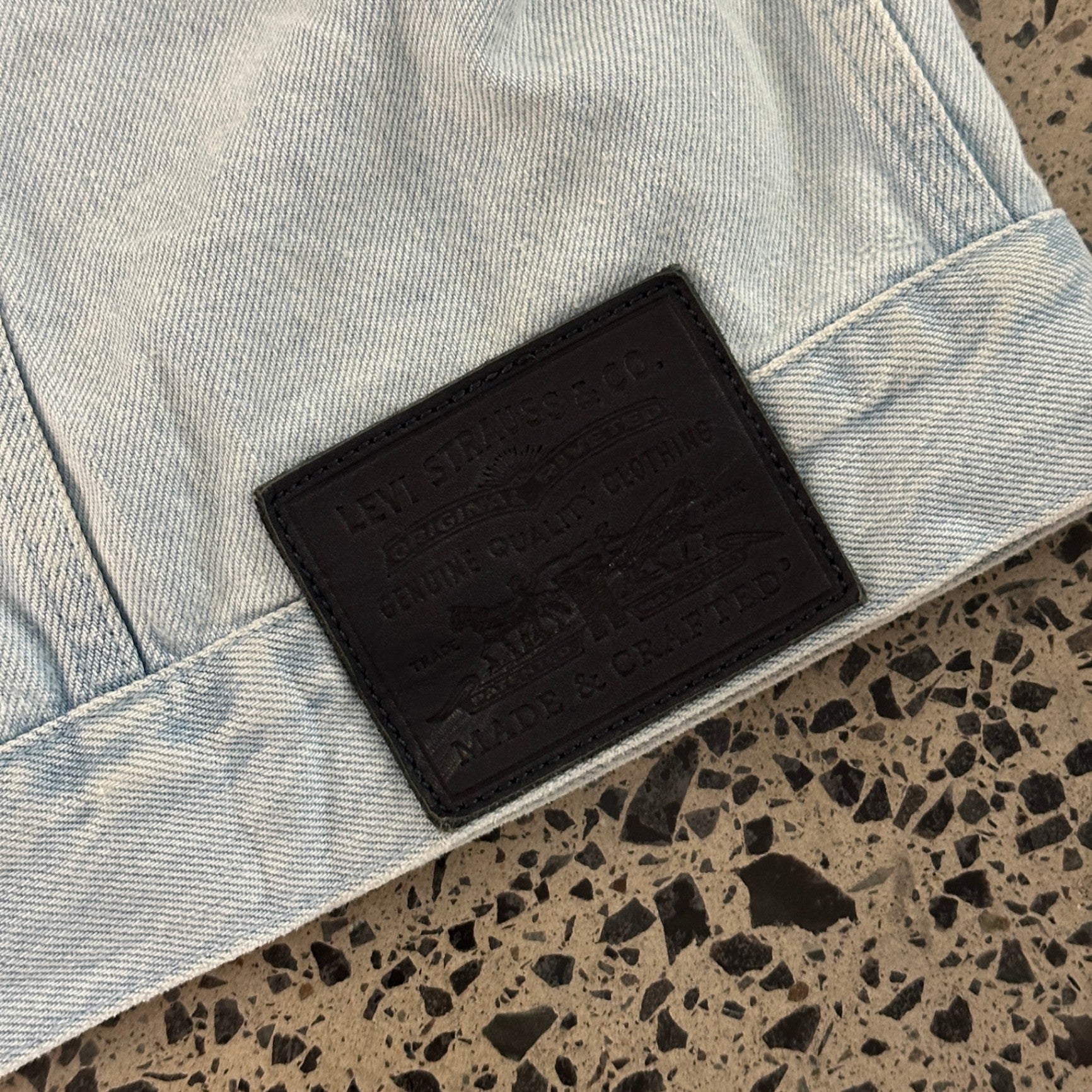 Levi's Denim Cargo Vest Light Wash