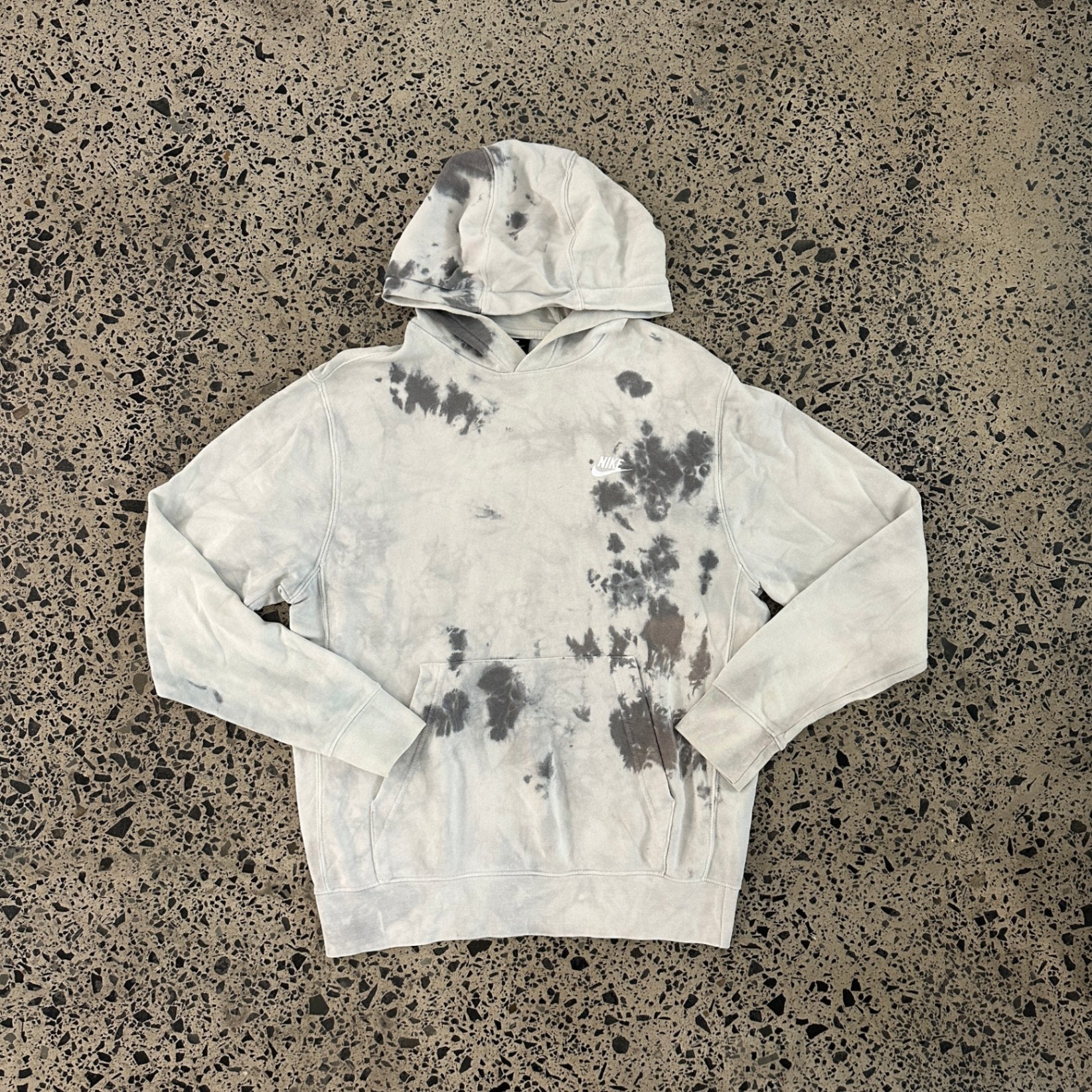 Nike Tie Dye Hoodie White Grey