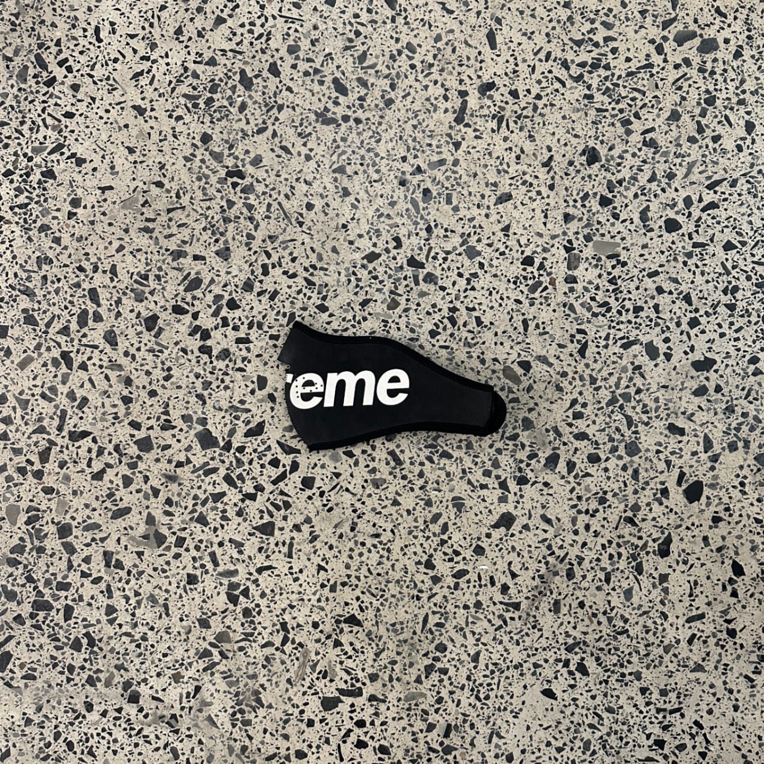 Supreme Logo Facemask Black