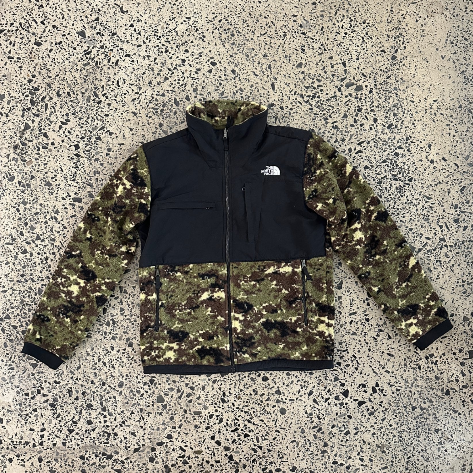 The North Face 95 Denali Jacket Burnt Olive Green Digi Camo