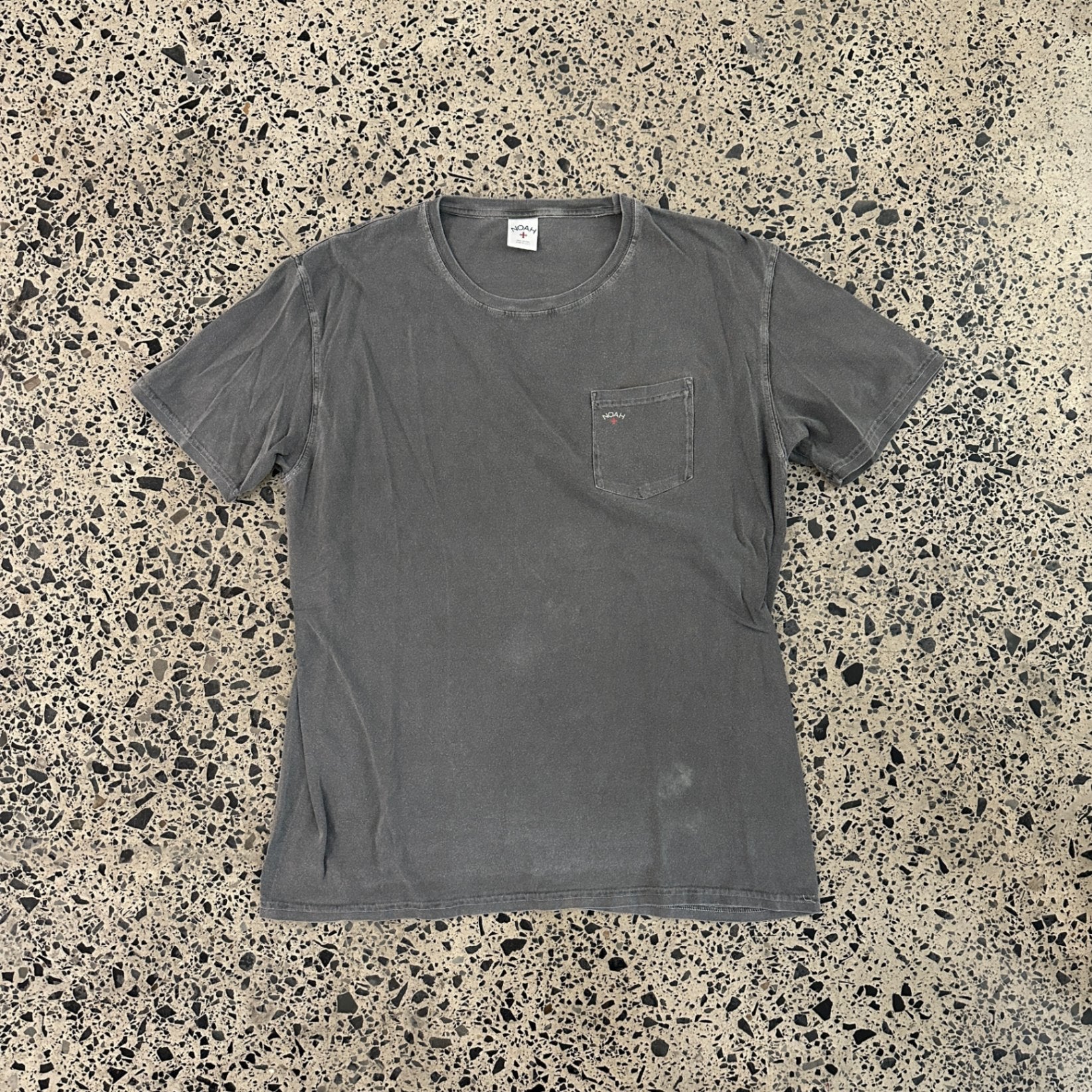 Noah Core Logo Pocket T-Shirt Grey