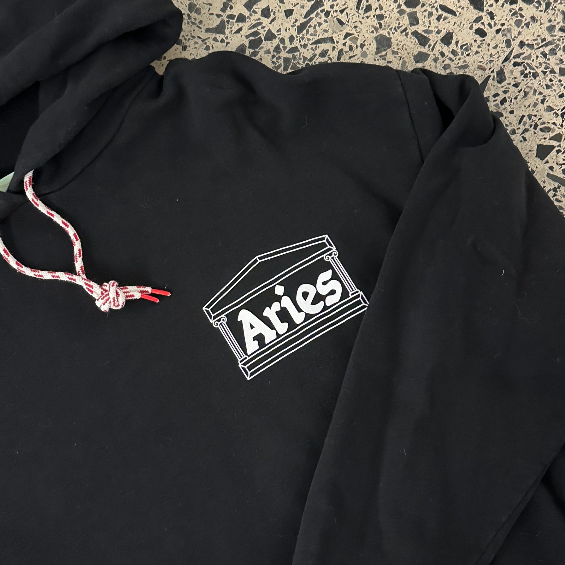 Aries Column Hoodie Black