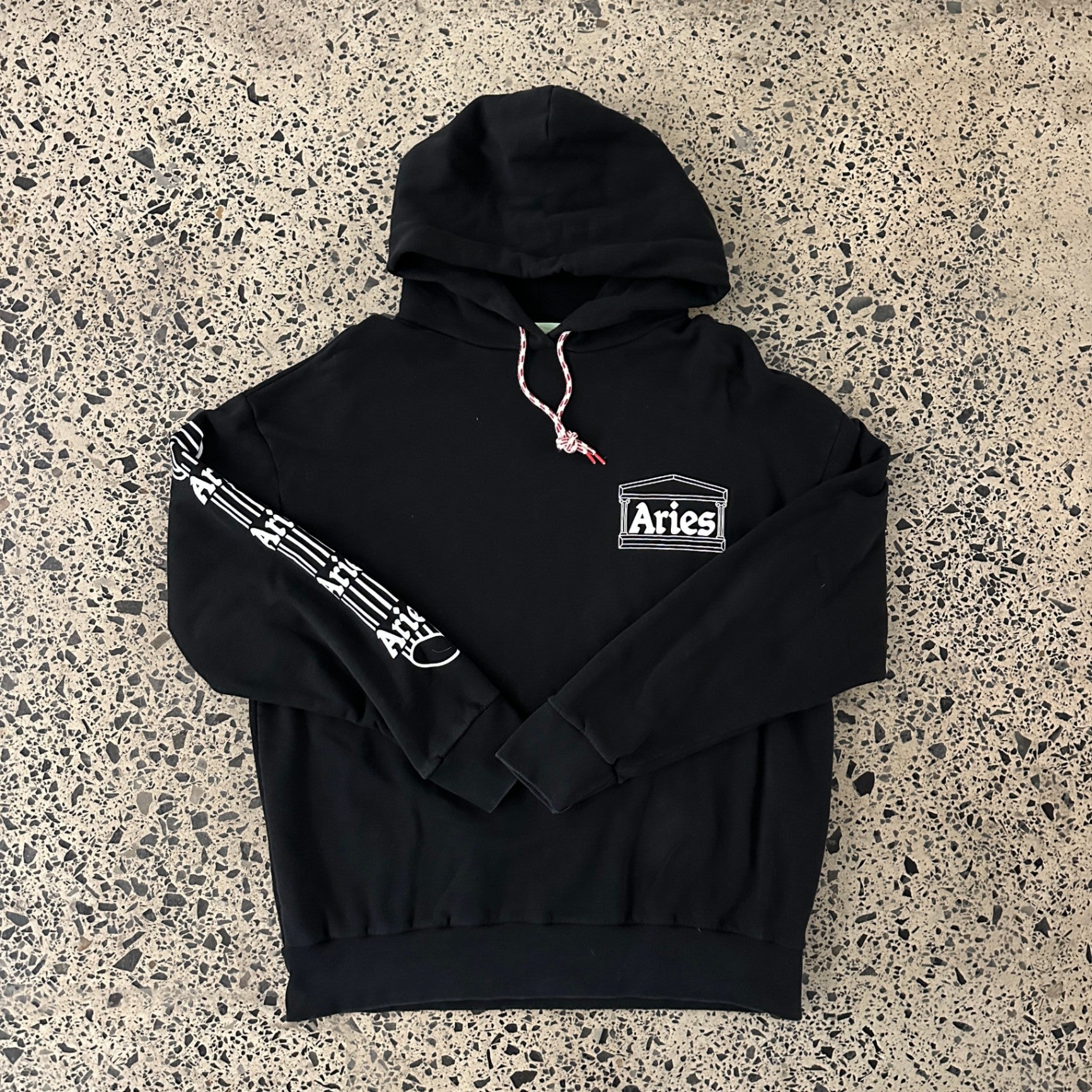 Aries Column Hoodie Black