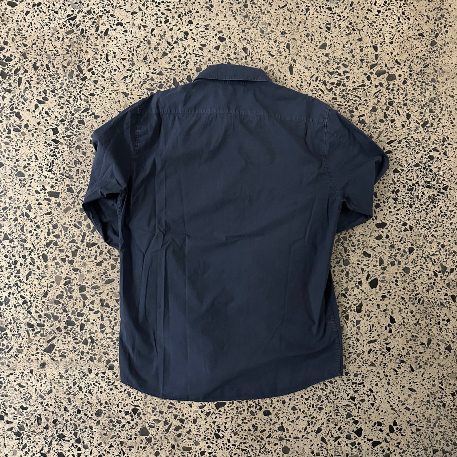 Stone Island 2022 Compass Button Up Shirt Navy