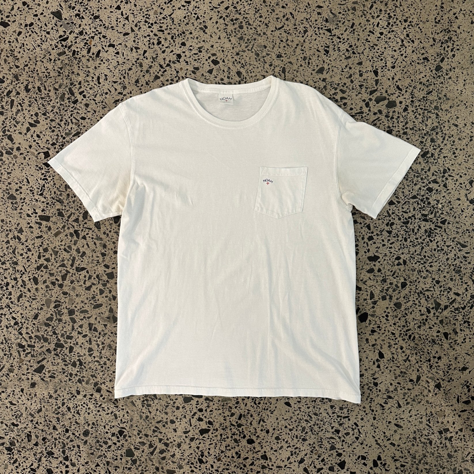 Noah Core Logo Pocket T-Shirt White