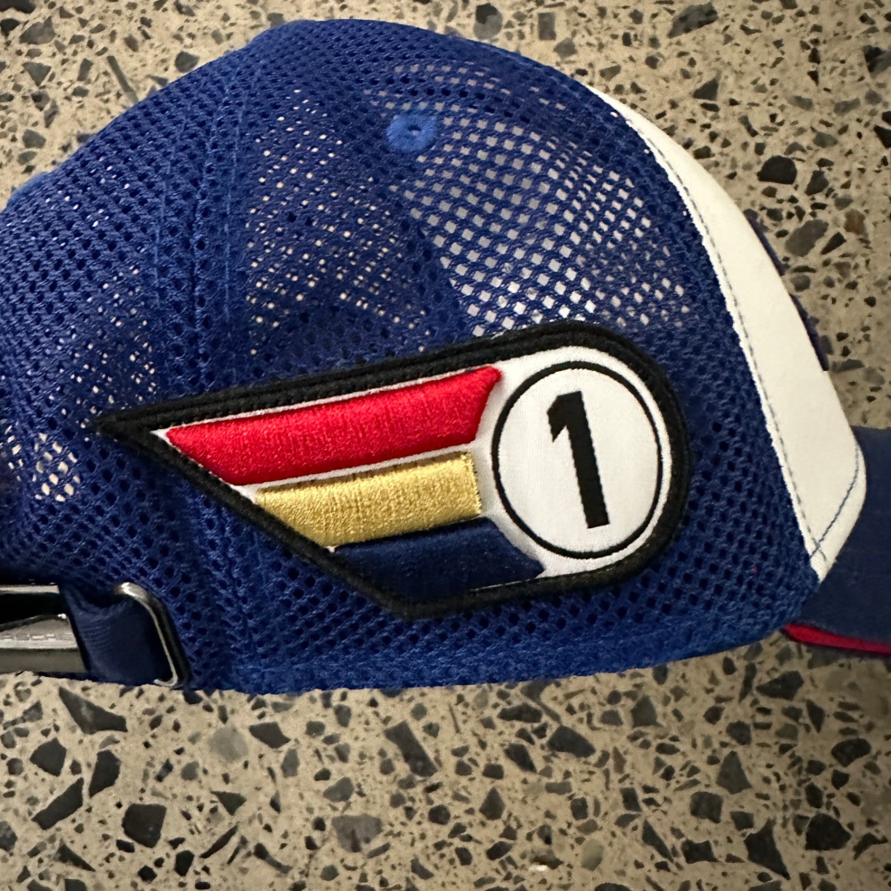 Porsche Racing Trucker Cap Hat Blue White Strapback