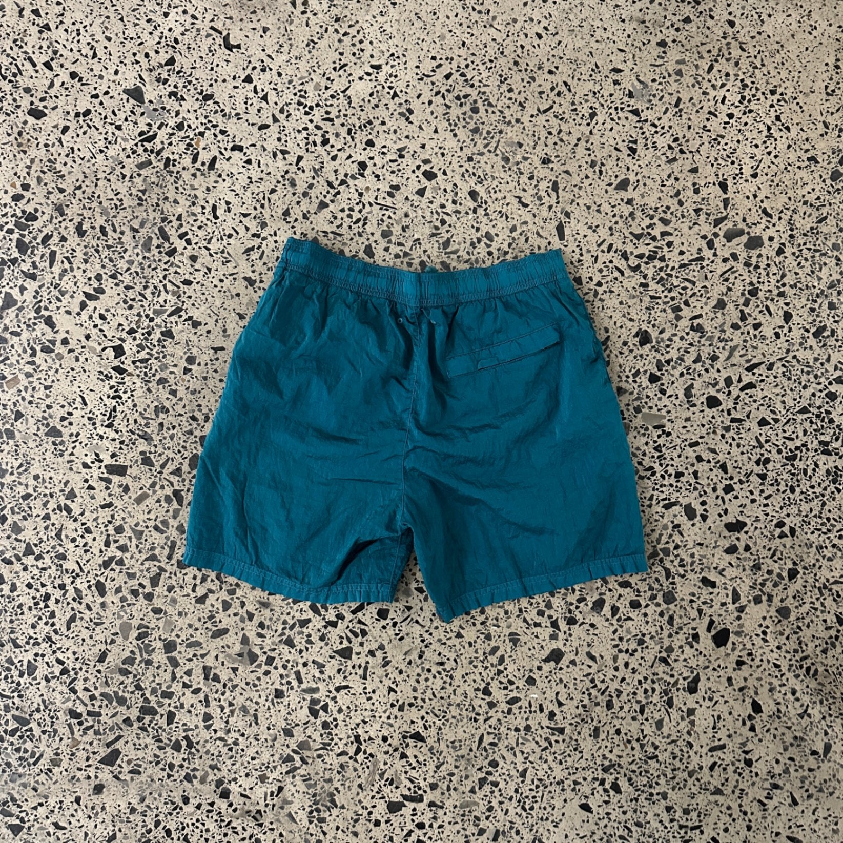 Stone Island Nylon Metal Garment Dyed Swim Shorts Turquoise