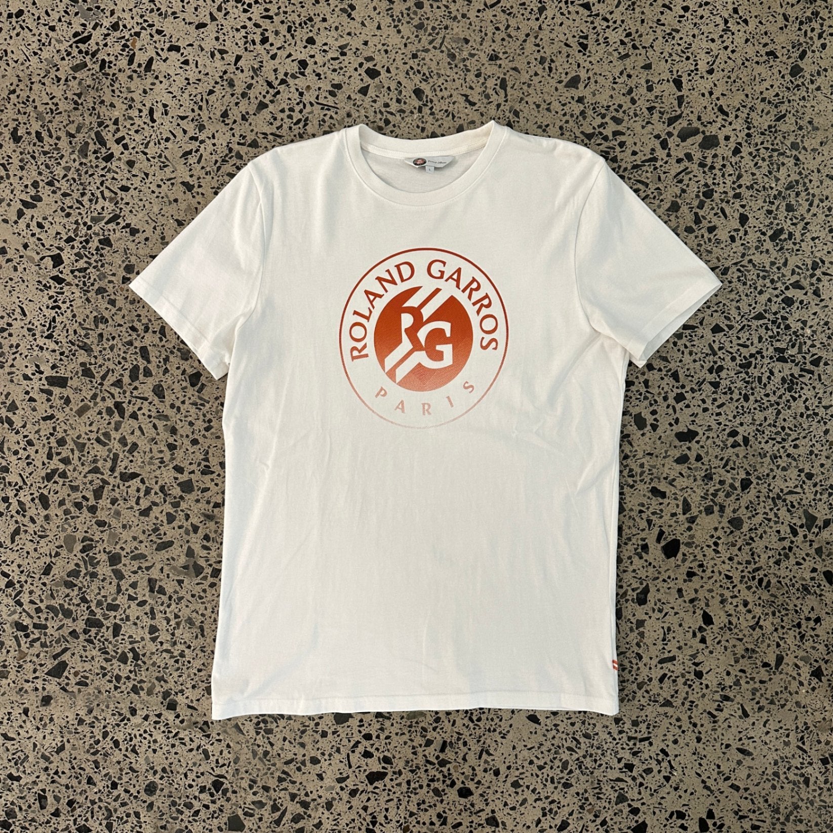 Roland Garros Big Logo Boy Tee White