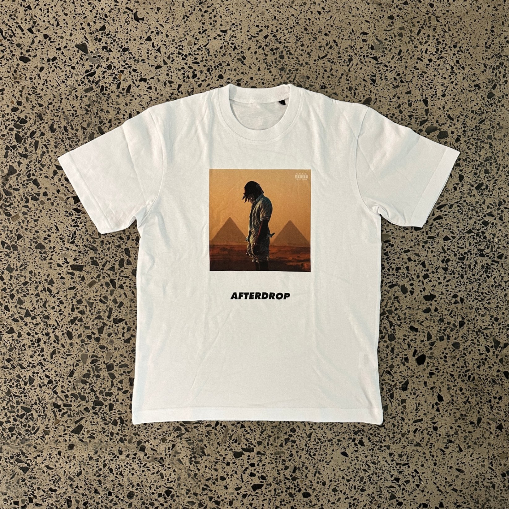 Afterdrop Paris Tee White