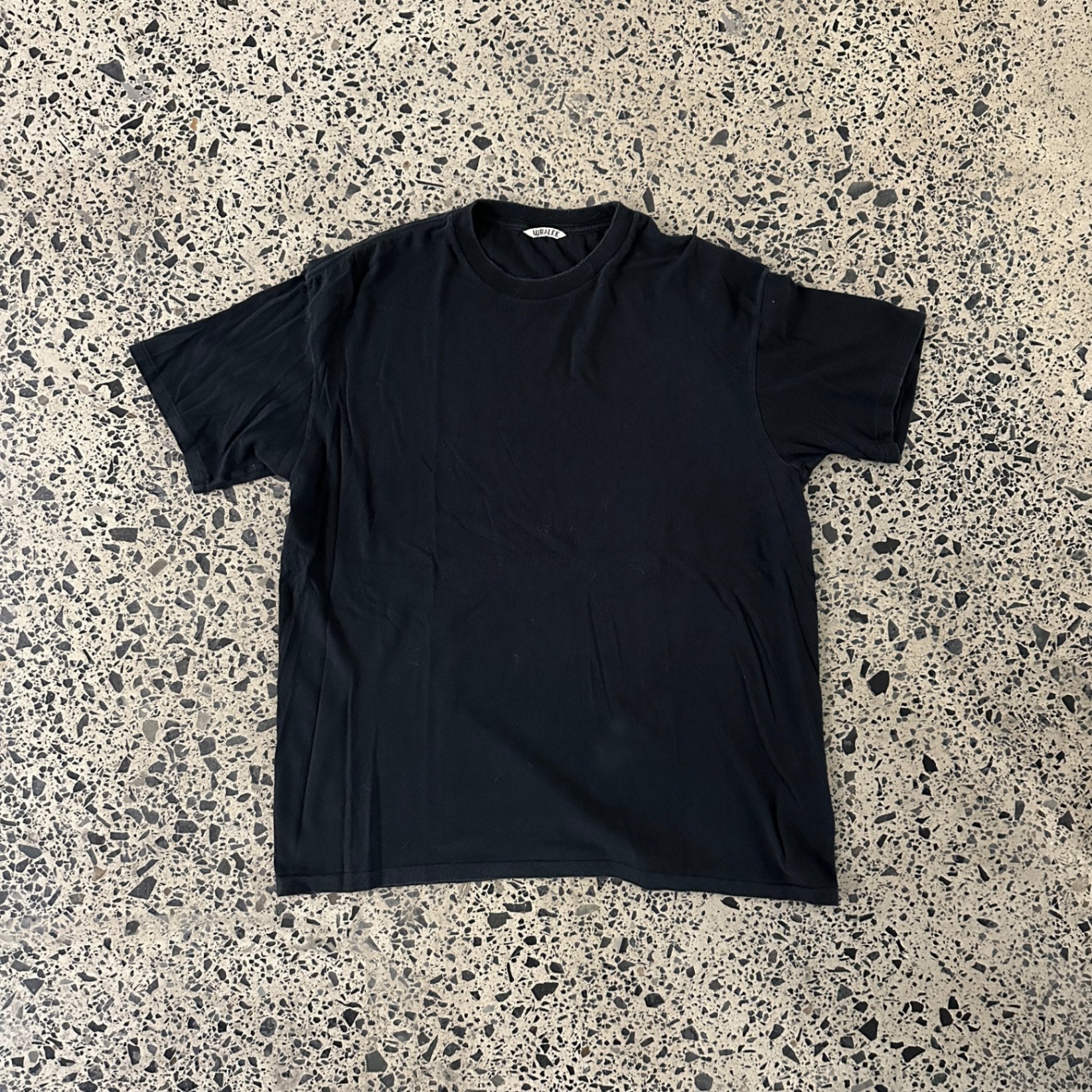 Auralee Wool T-Shirt Black