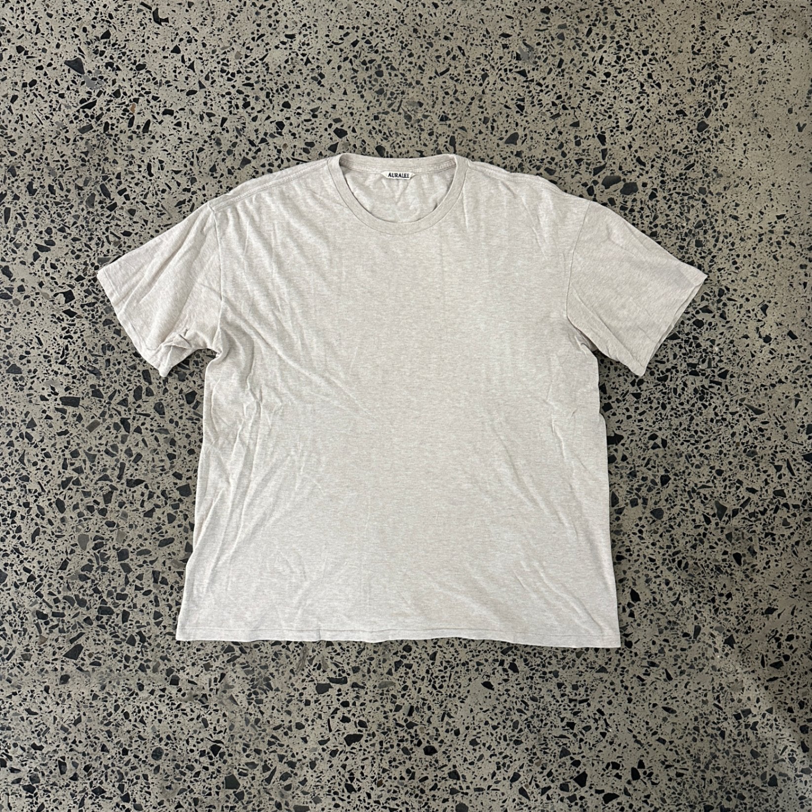 Auralee Wool T-Shirt Cream