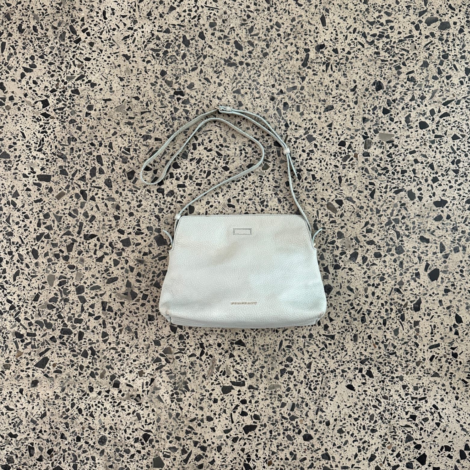 Burberry Leather Crossbody Bag Blue