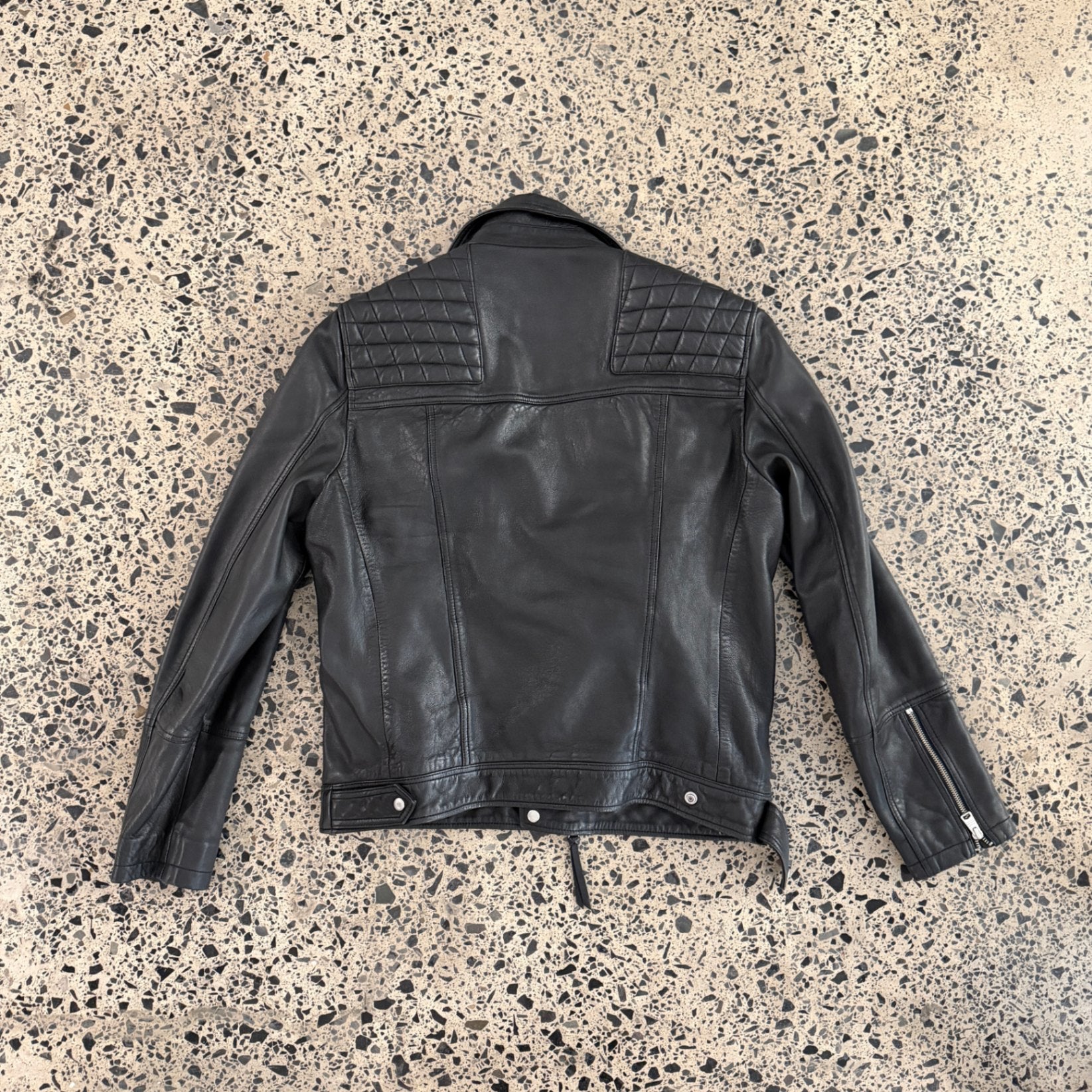 All Saints Leather Jacket Black