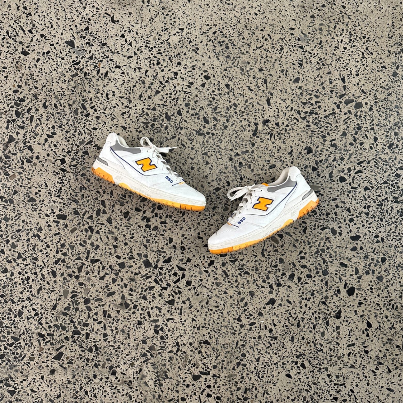 New Balance 550 White Vibrant Orange