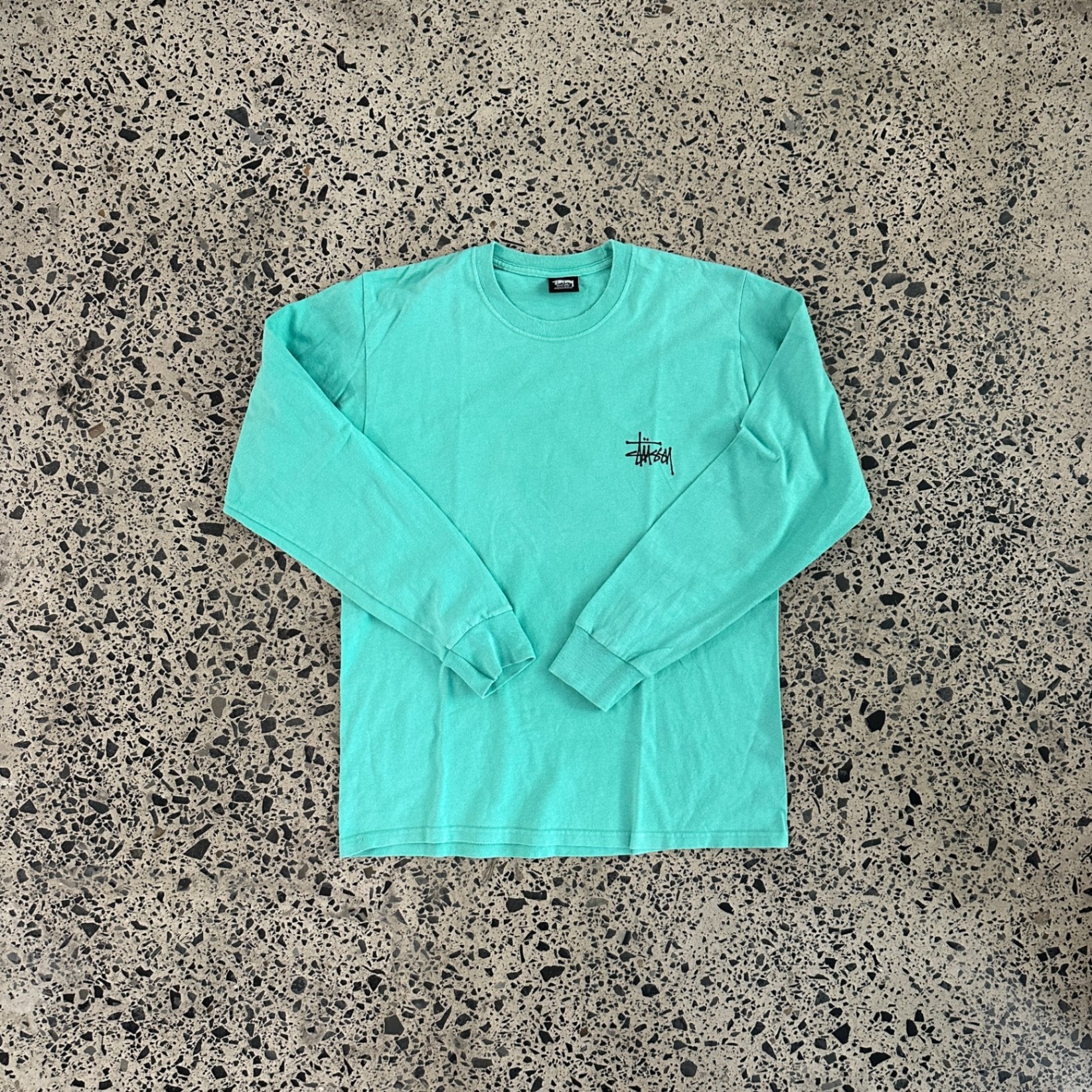 Stussy Basic Long Sleeve T-Shirt Green