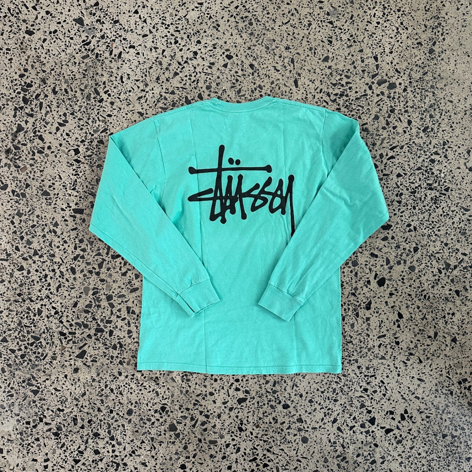 Stussy Basic Long Sleeve T-Shirt Green