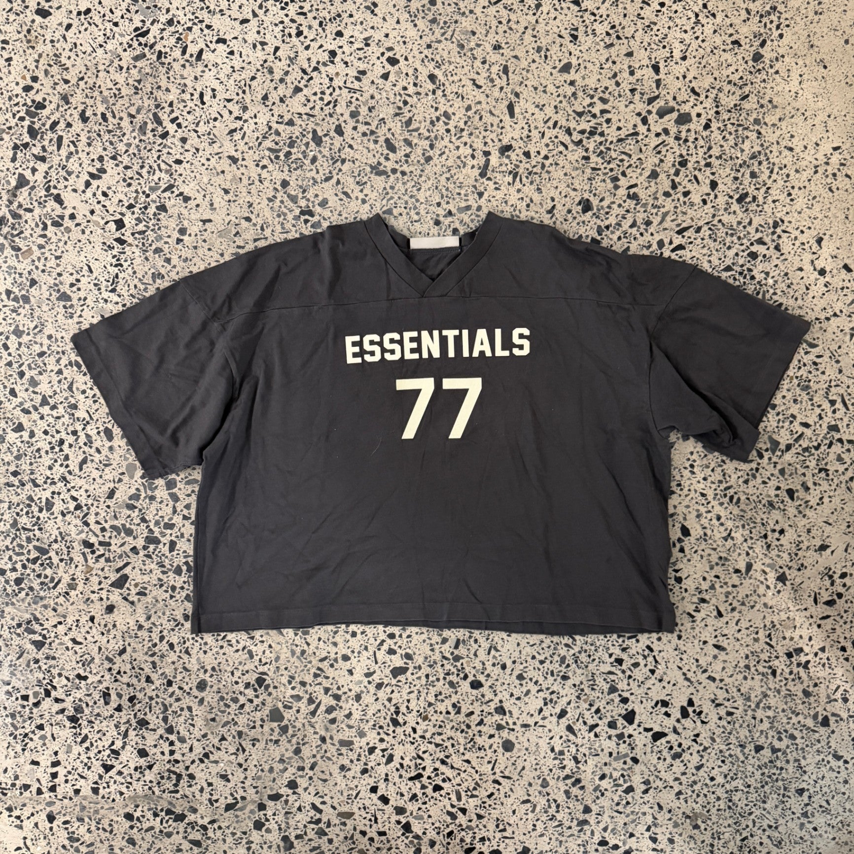 Fear of God Essentials Women's Football 77 T-Shirt Black