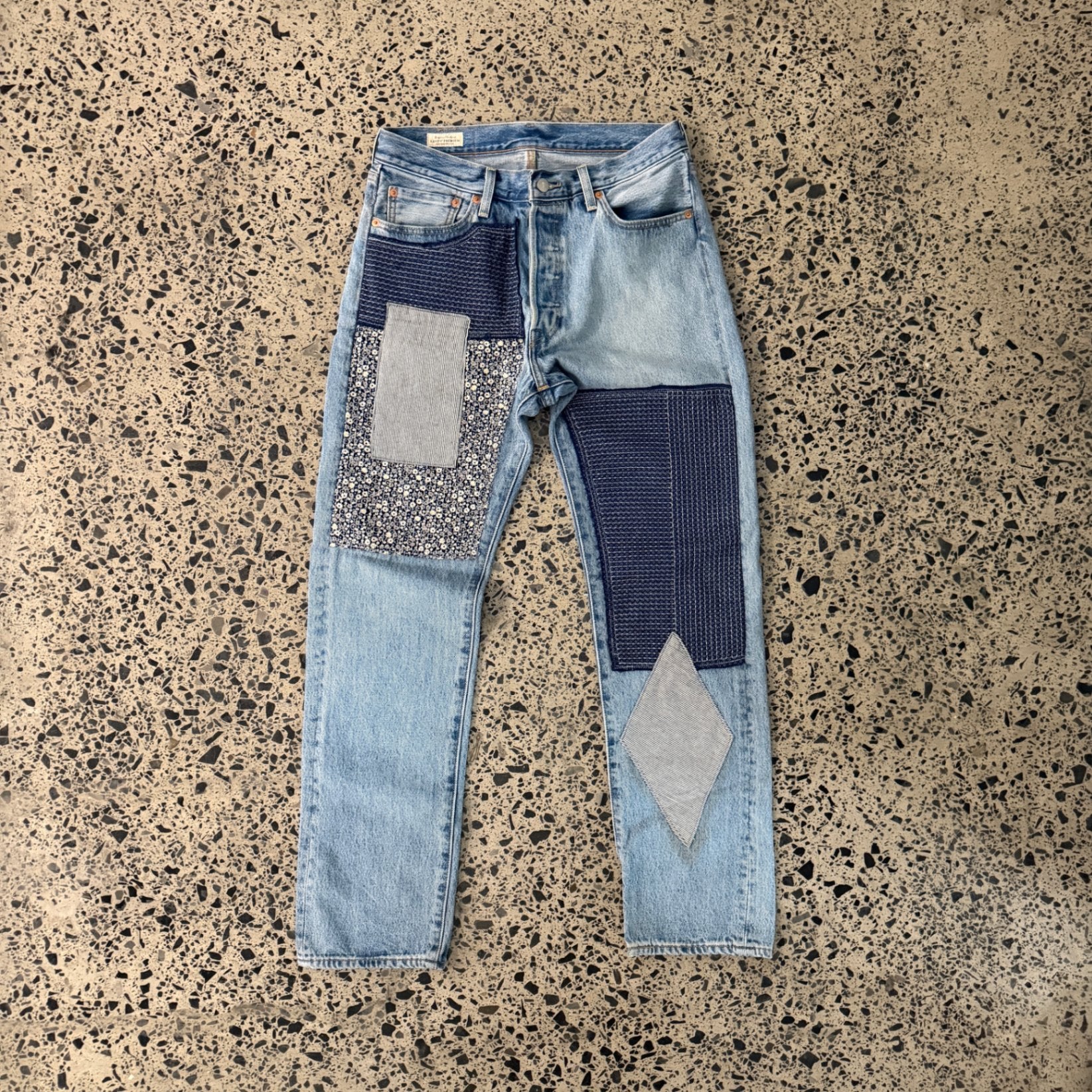 Levi's 1954 501 Patchwork Denim Indigo