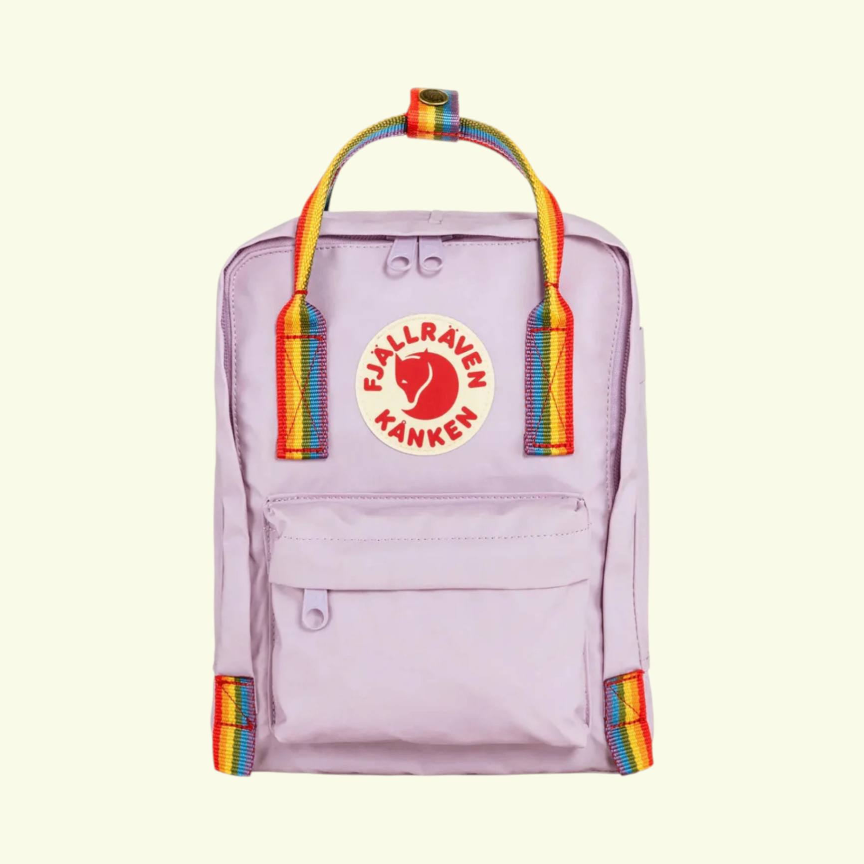 Fjällräven Kanken Rainbow Mini Pastel Lavender Rainbow Pattern