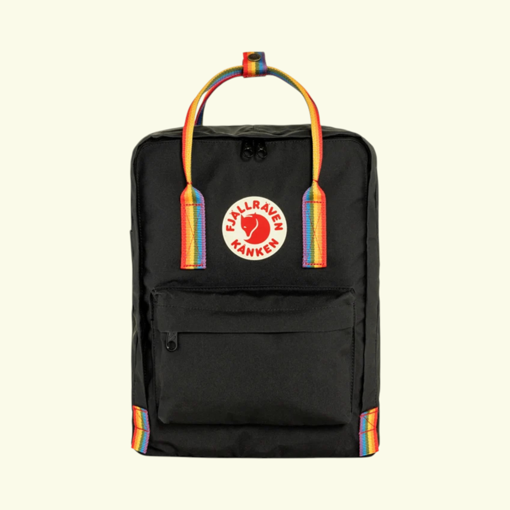 Fjällräven Kanken Rainbow Mini Black Rainbow Pattern