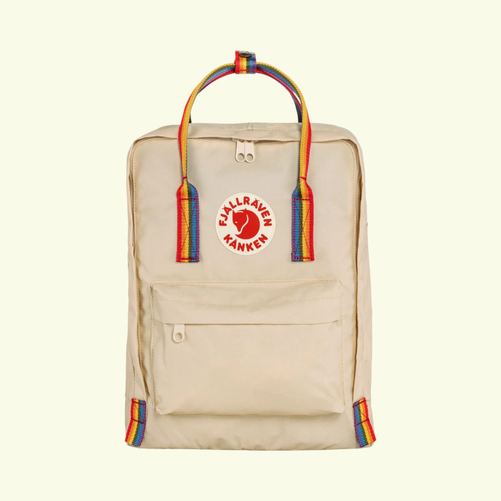 Fjällräven Kanken Rainbow Light Oak Rainbow Pattern