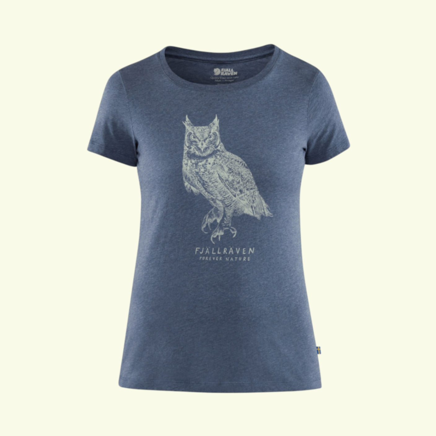 Fjällräven Owl Print T-shirt W Uncle Blue 