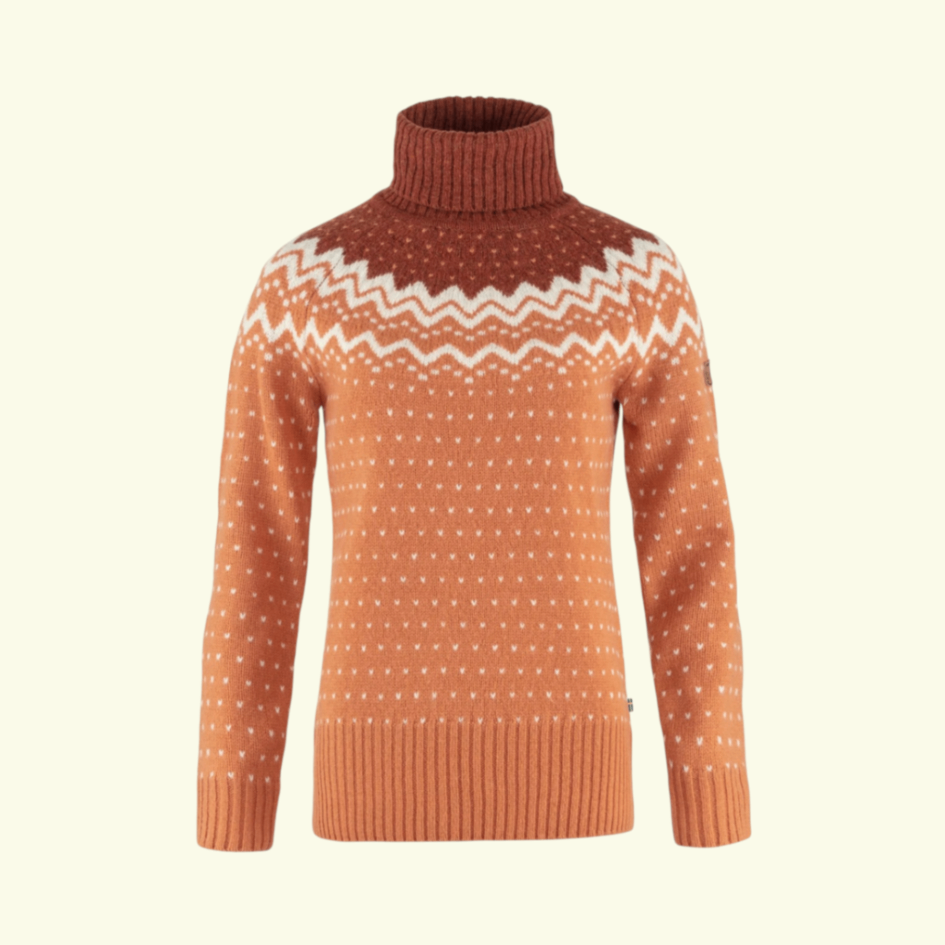 Fjällräven Ovik Knit Roller Neck W Desert Brown Autumn Leaf 