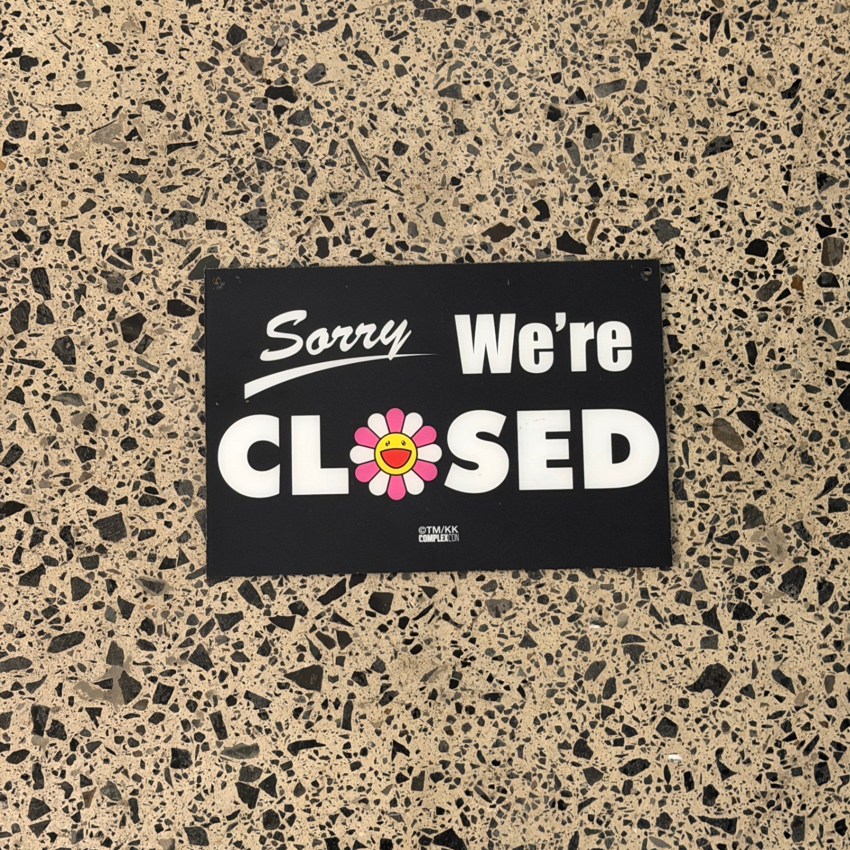 Takashi Murakami Flower Sign Black