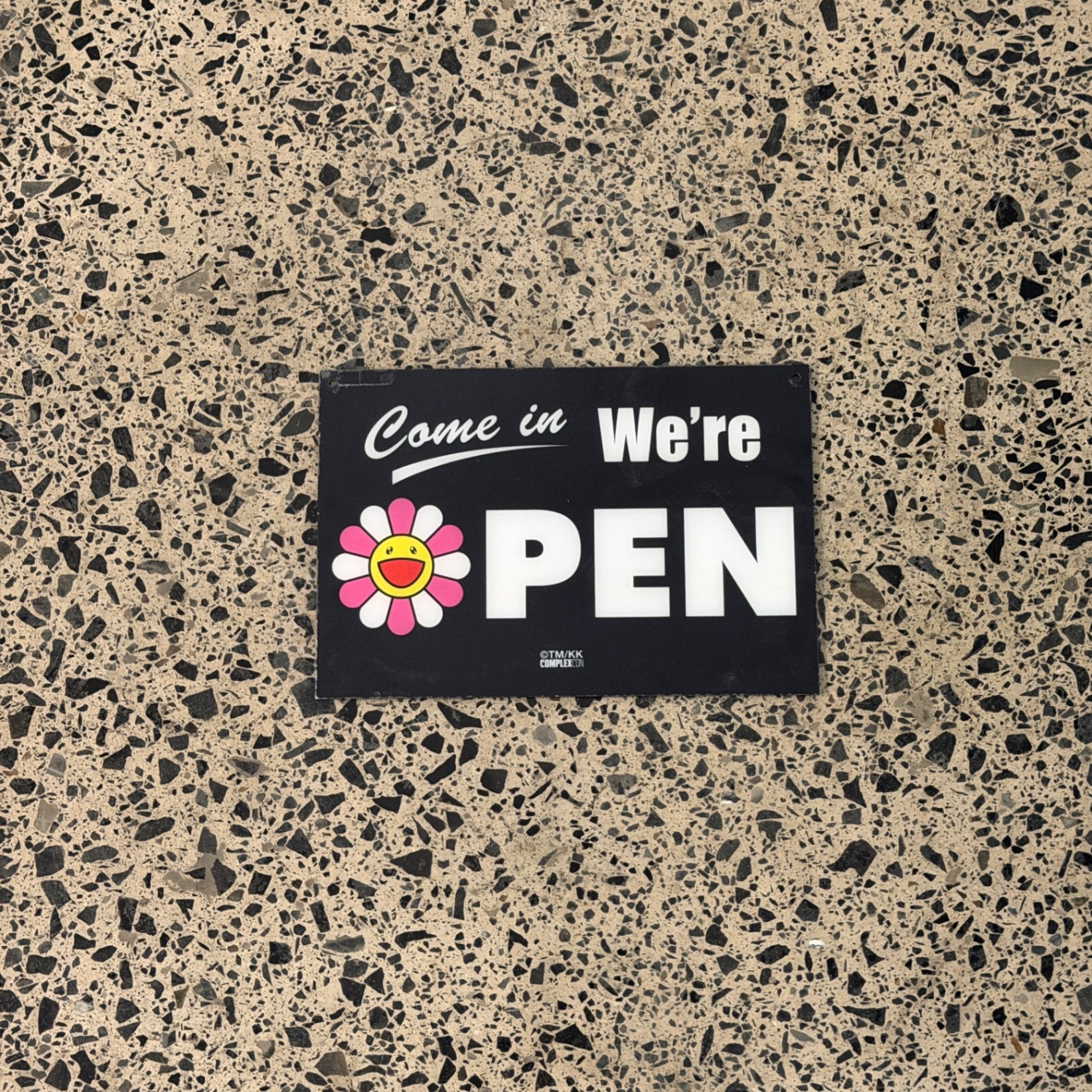 Takashi Murakami Flower Sign Black