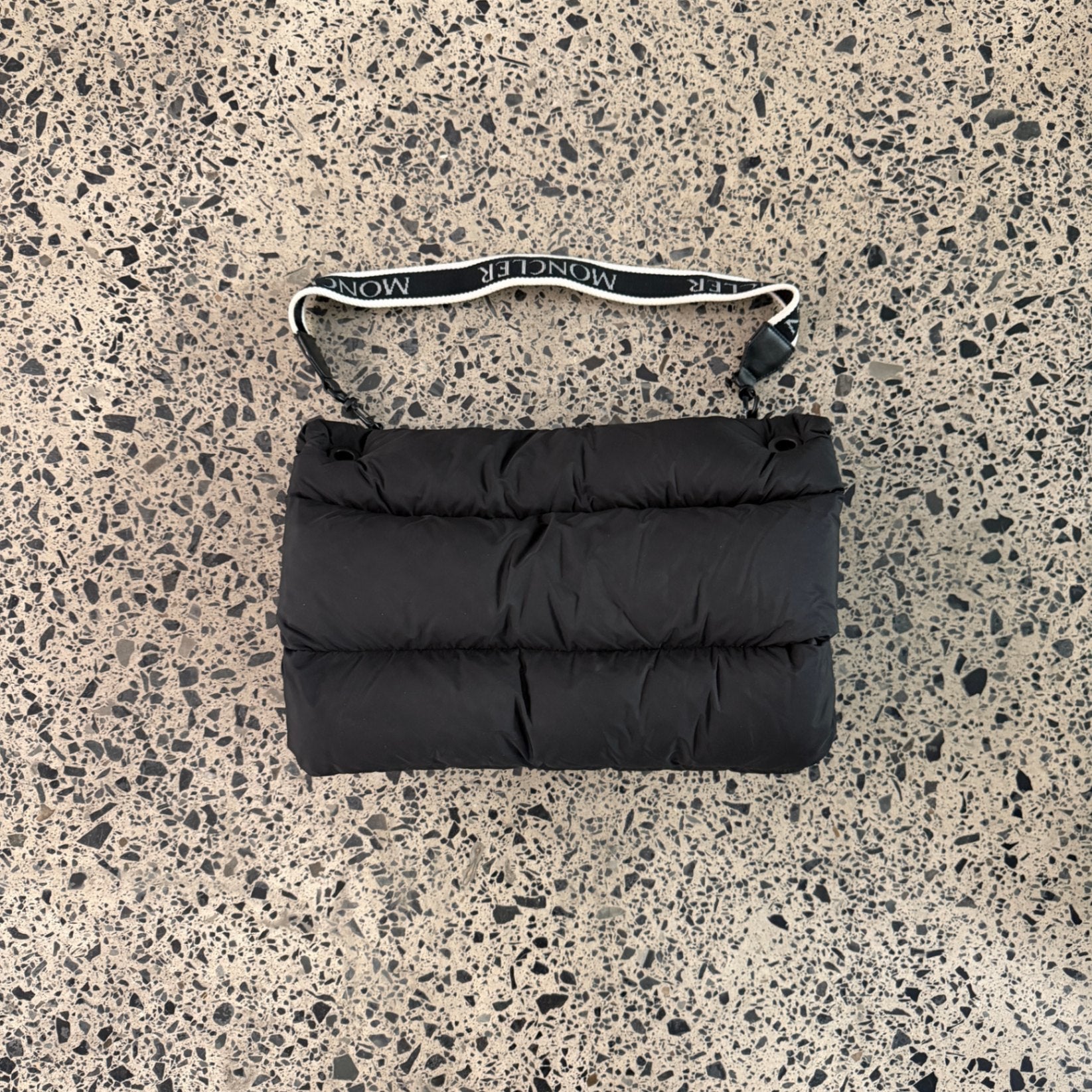 Moncler Legere Quilted Nylon Tote Bag Black