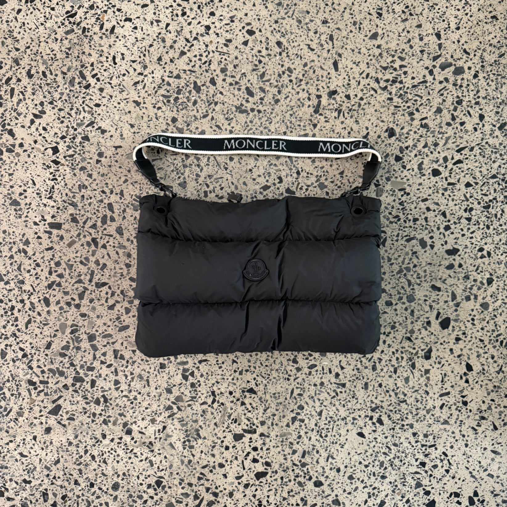 Moncler Legere Quilted Nylon Tote Bag Black