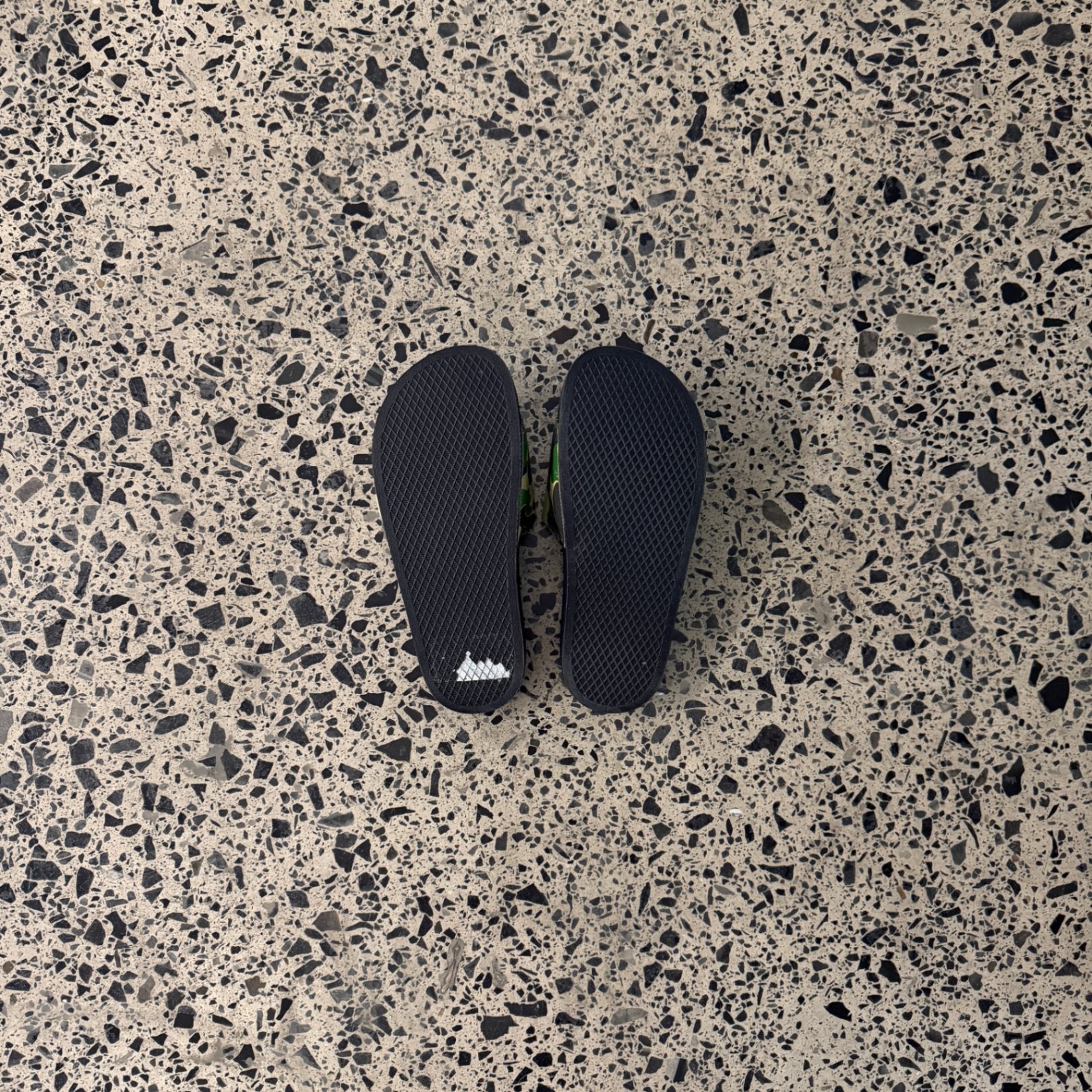 A Bathing Ape ABC Camo Slide Sandals Green