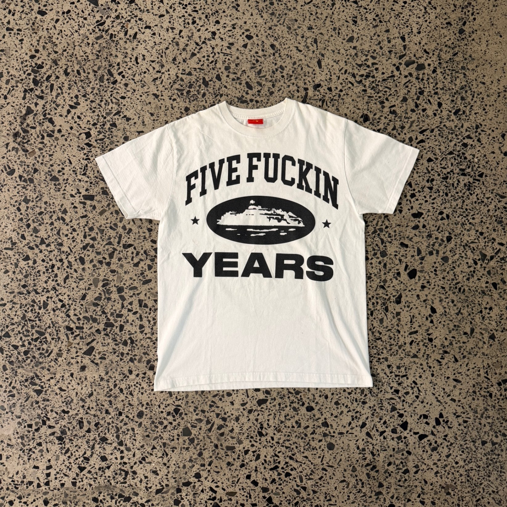 Corteiz Five Fuckin Years Tee White