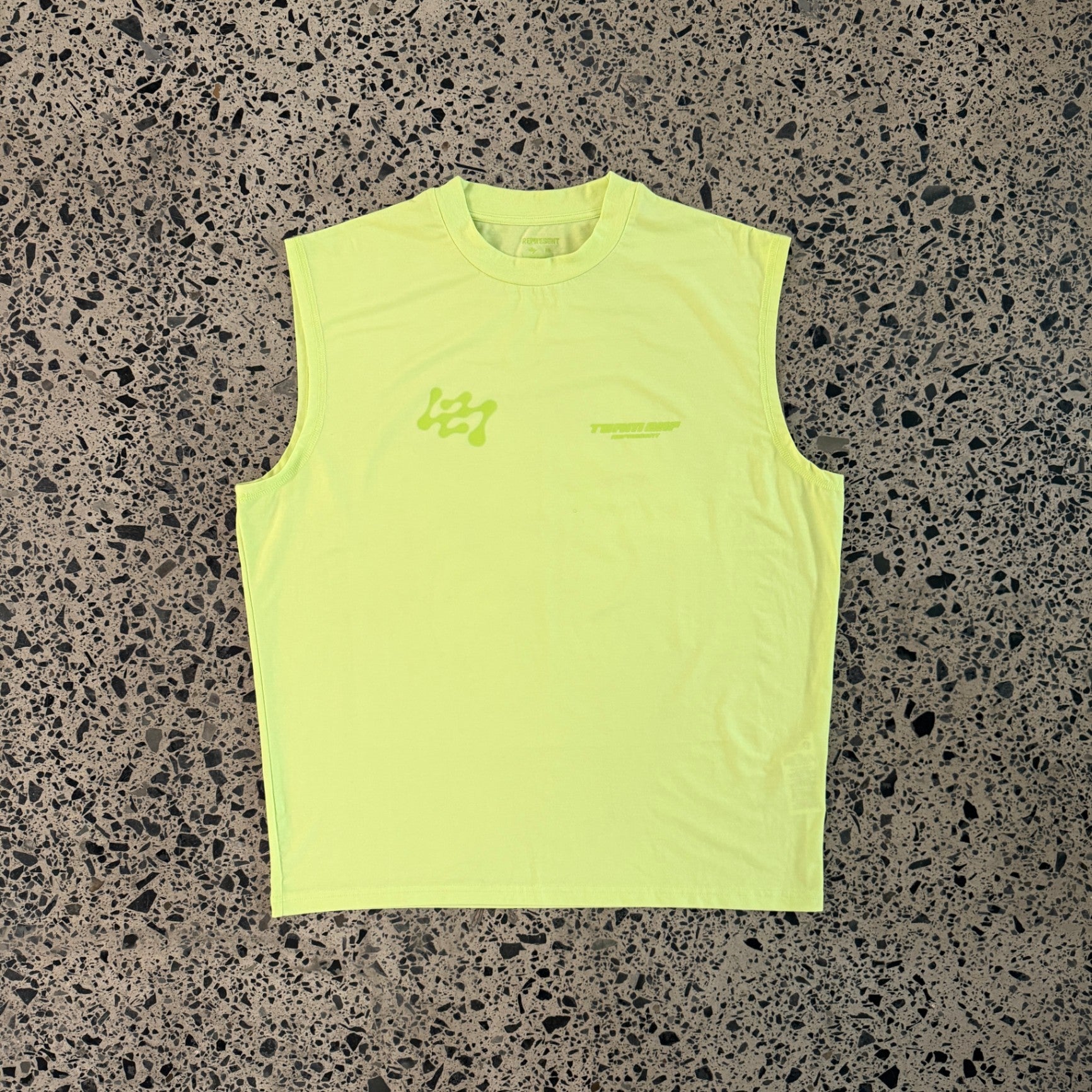 Represent 247 Future Terrains Oversized Tank Shadow Lime