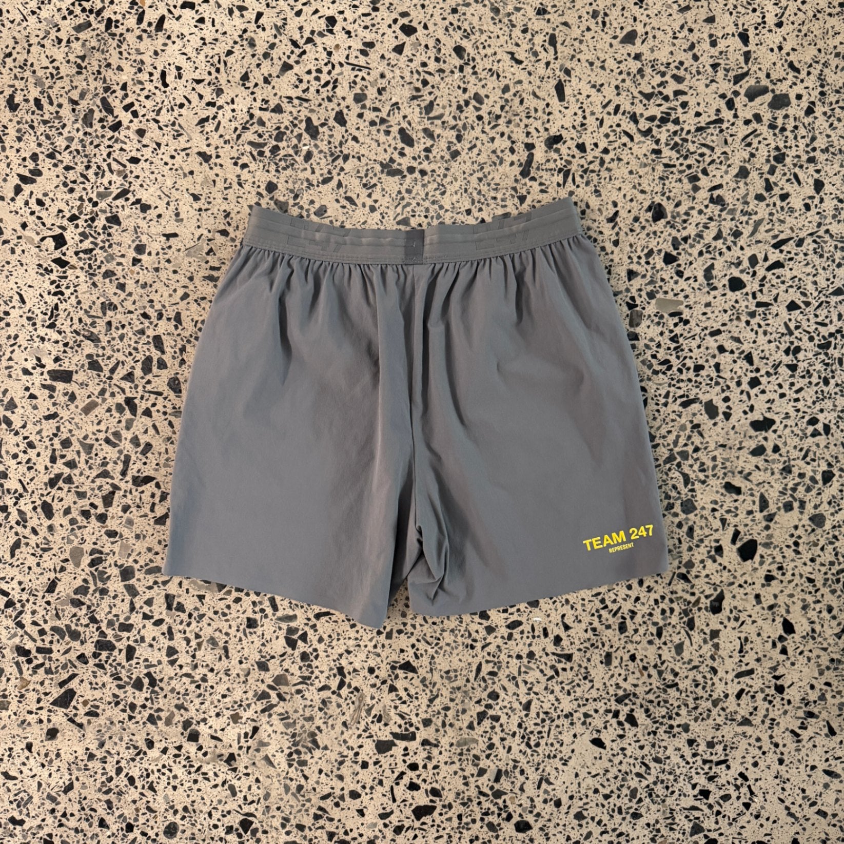 Represent Team 247 Fused Stretch Nylon Shorts Pewter Lemon