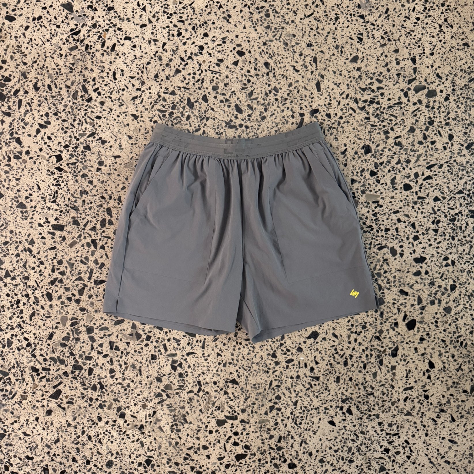Represent Team 247 Fused Stretch Nylon Shorts Pewter Lemon