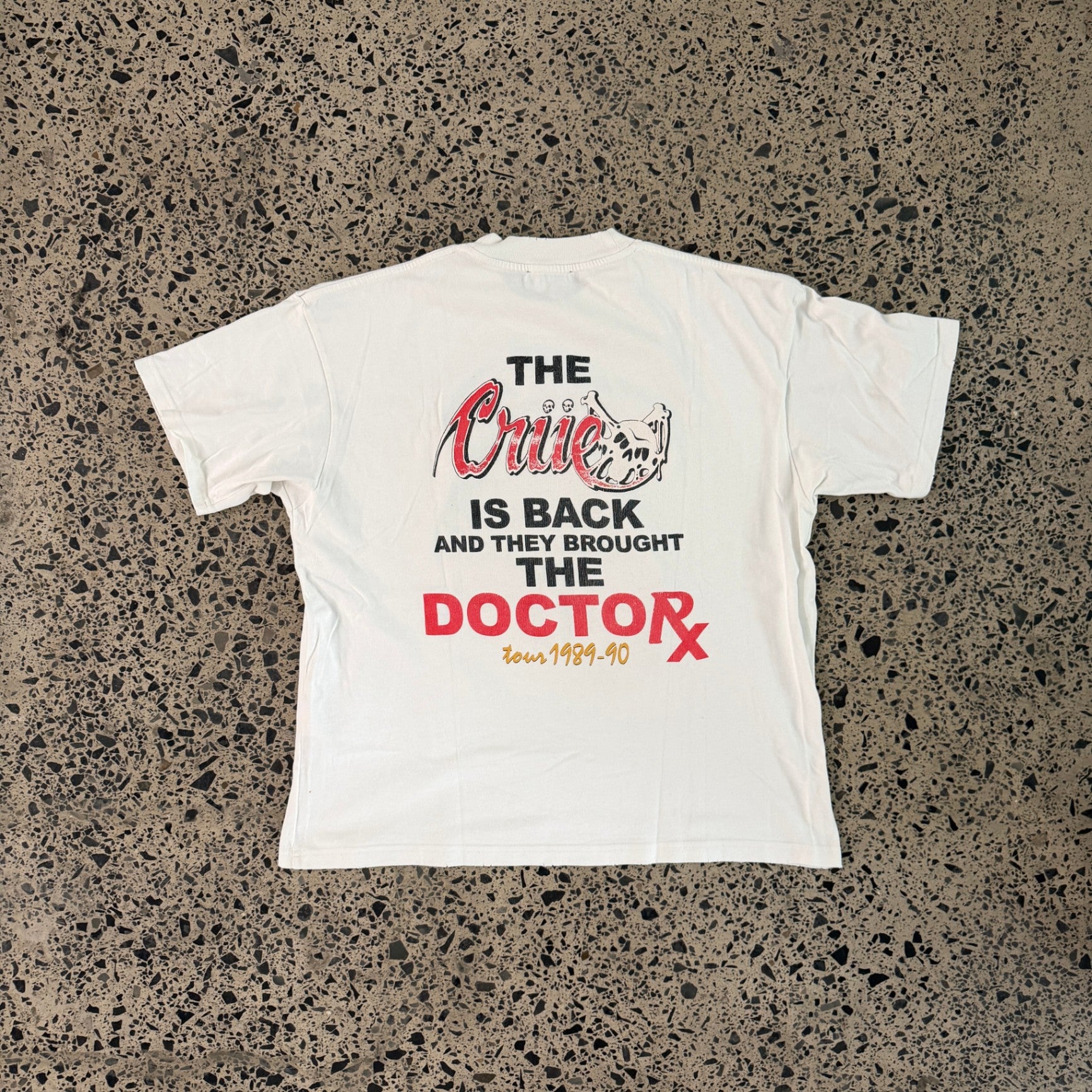 Represent x Mötley Crüe Dr Feelgood T-Shirt Flat White