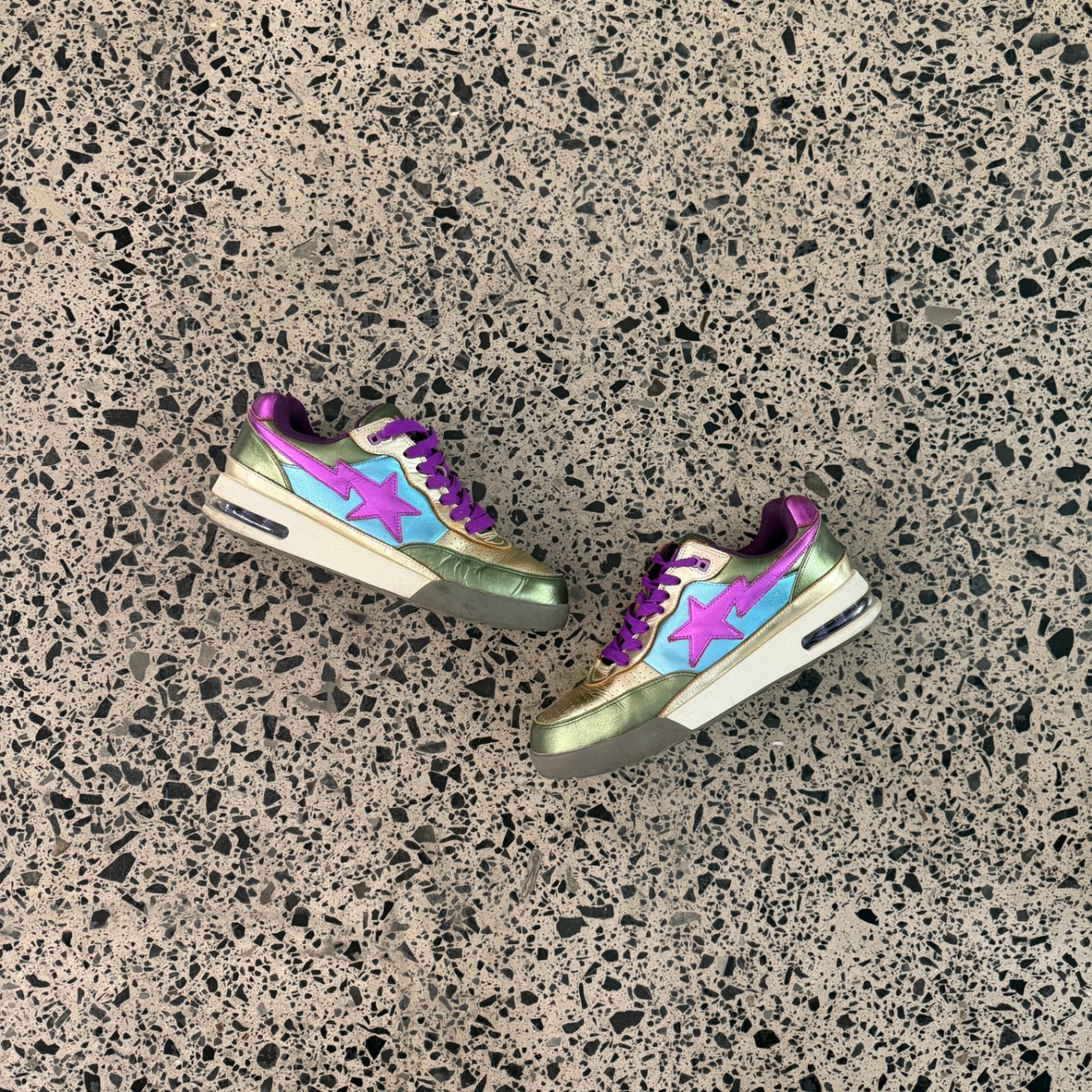 A Bathing Ape BAPE Roadsta 'Metallic Green Purple'